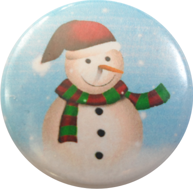 Schneemann Button, blau Schneemann Button, blau